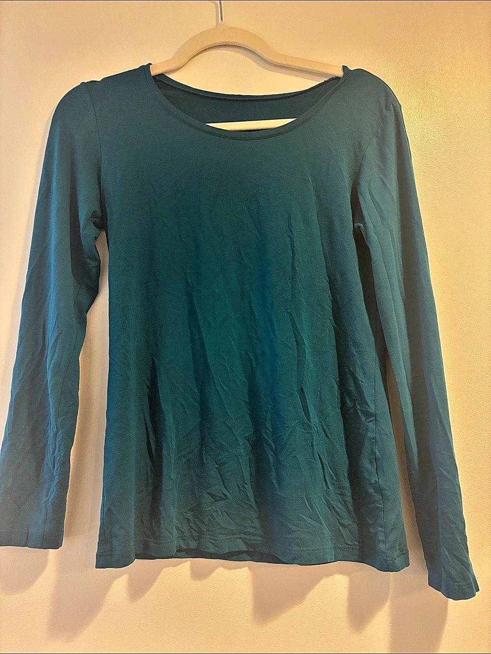 Uniqlo HEATTECH Extra Warm Long Sleeve Top in Green Large